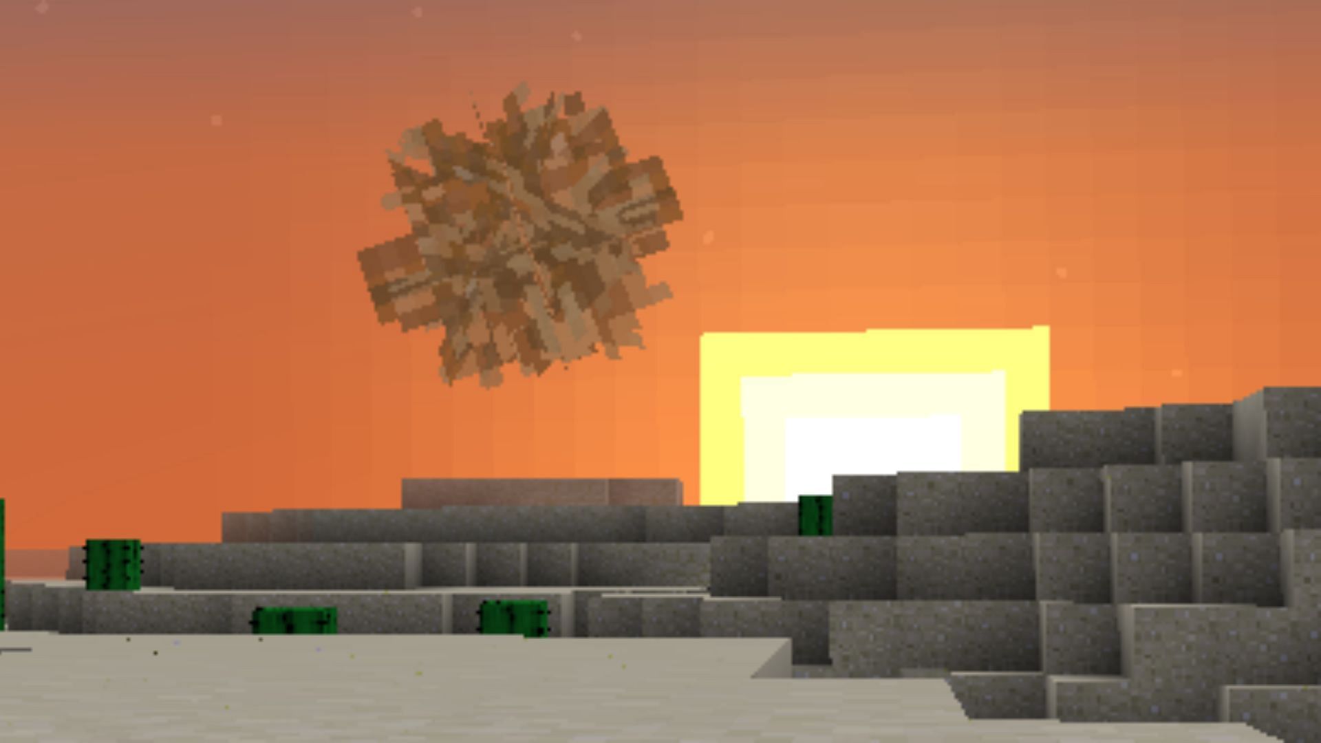 Tumbleweed can be an ambient block to enhance Desert and Badlands (Image via Modrinth/konwboj)